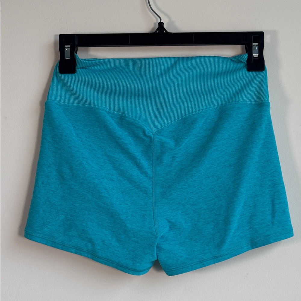 ALO Yoga Turquoise High-Waist Bike Shorts - Picture 4 of 5